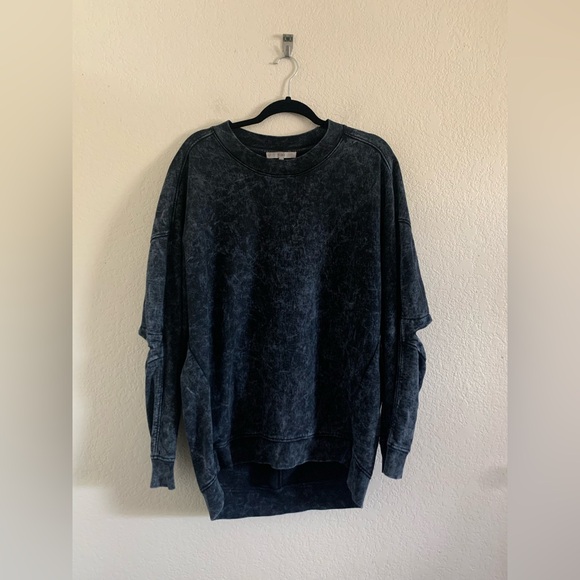TIBI OVERSIZED CUTOUT COTTON-JERSEY SWEATSHIRT IN BLACK SIZE M - Picture 1 of 11